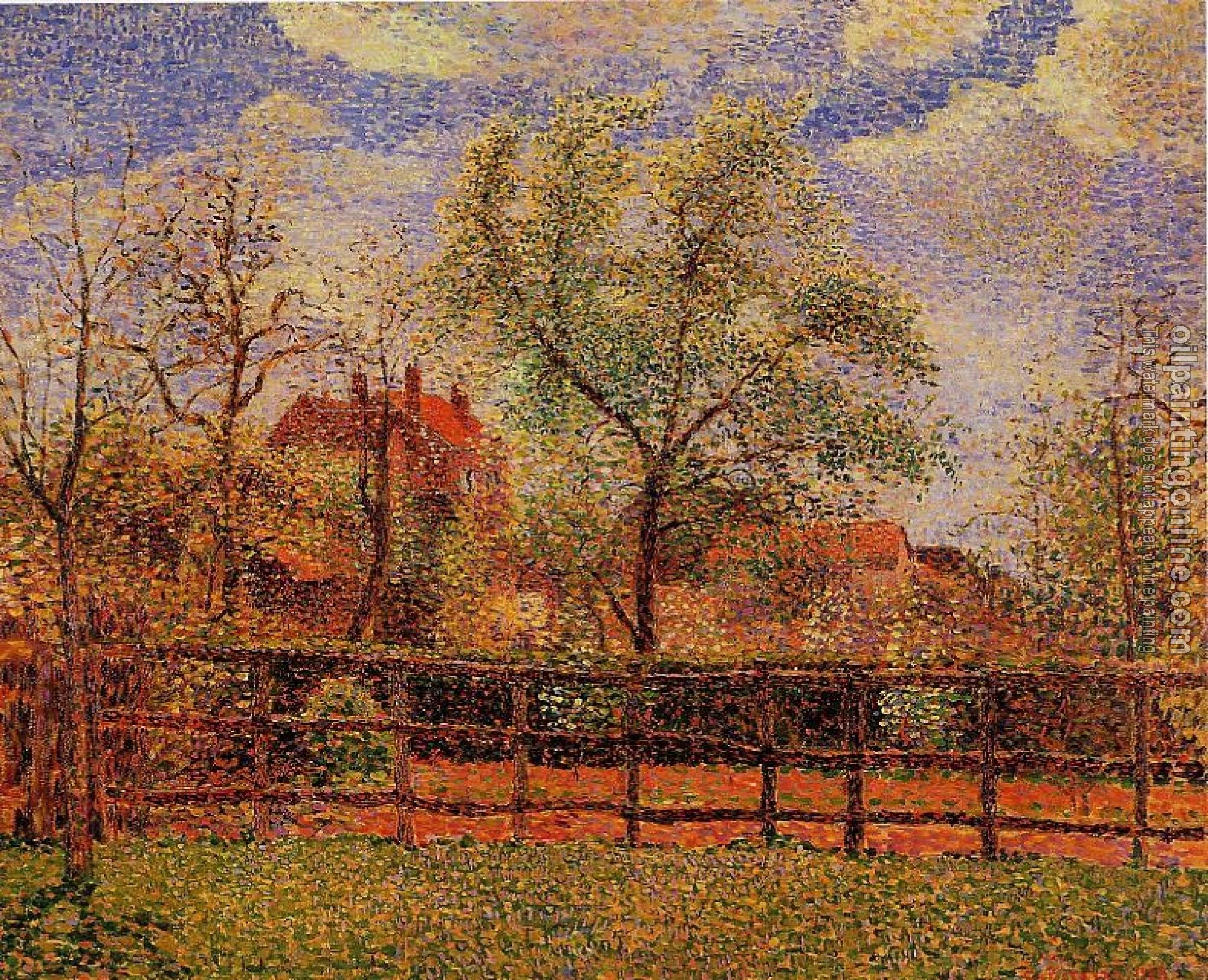 Pissarro, Camille - Pear Trees in Bloom, Eragny, Morning